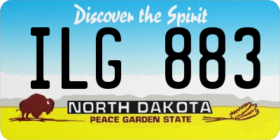 ND license plate ILG883