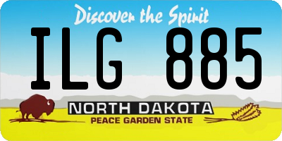 ND license plate ILG885