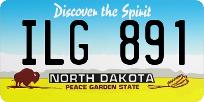 ND license plate ILG891