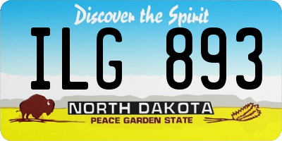 ND license plate ILG893
