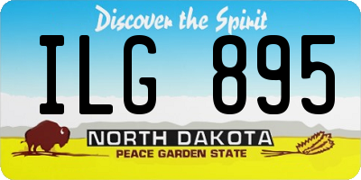 ND license plate ILG895