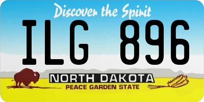 ND license plate ILG896
