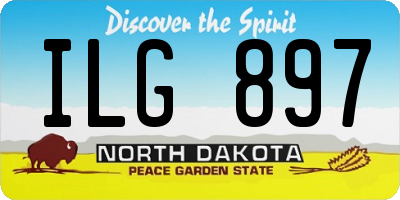 ND license plate ILG897