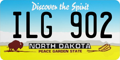 ND license plate ILG902