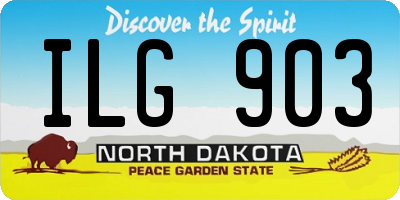 ND license plate ILG903