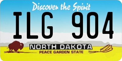 ND license plate ILG904