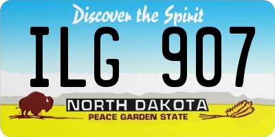 ND license plate ILG907