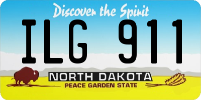 ND license plate ILG911