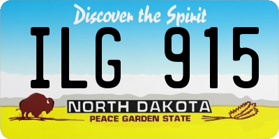 ND license plate ILG915