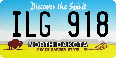 ND license plate ILG918
