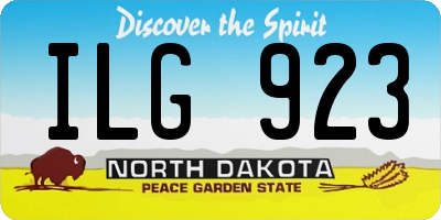 ND license plate ILG923