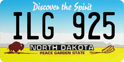 ND license plate ILG925