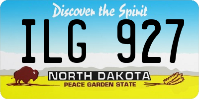 ND license plate ILG927