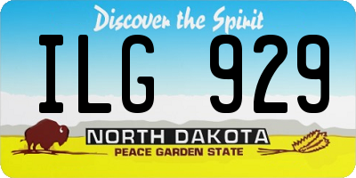 ND license plate ILG929