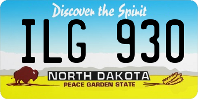 ND license plate ILG930
