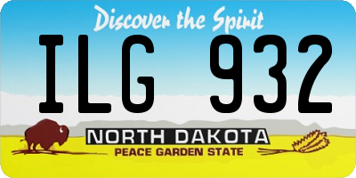 ND license plate ILG932
