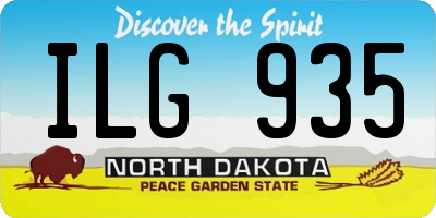 ND license plate ILG935