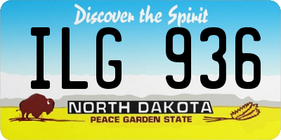 ND license plate ILG936