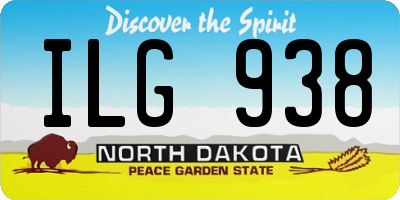 ND license plate ILG938