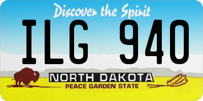 ND license plate ILG940