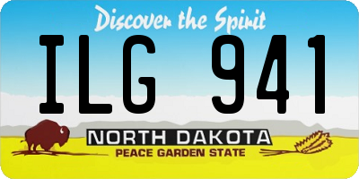 ND license plate ILG941