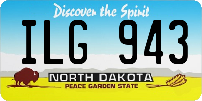 ND license plate ILG943
