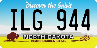 ND license plate ILG944
