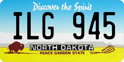 ND license plate ILG945