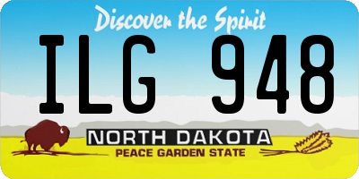 ND license plate ILG948