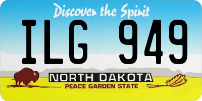 ND license plate ILG949