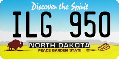 ND license plate ILG950