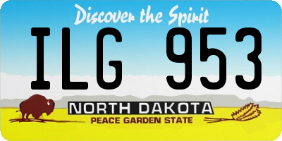 ND license plate ILG953