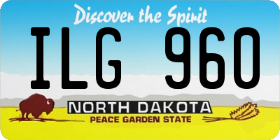 ND license plate ILG960
