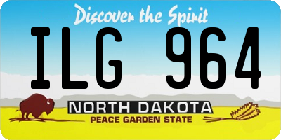ND license plate ILG964