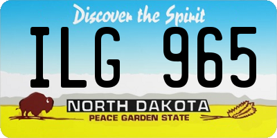 ND license plate ILG965