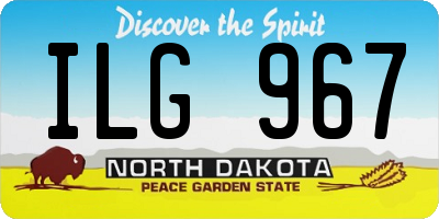 ND license plate ILG967