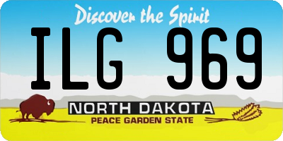 ND license plate ILG969