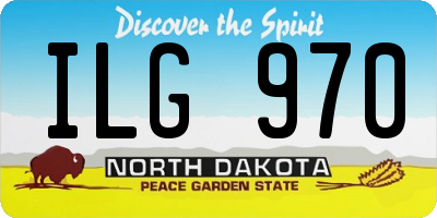 ND license plate ILG970