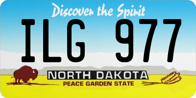 ND license plate ILG977