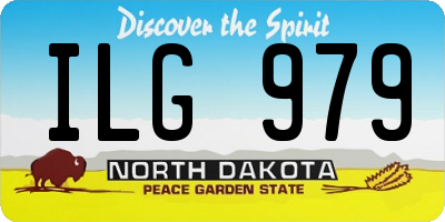 ND license plate ILG979