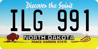 ND license plate ILG991