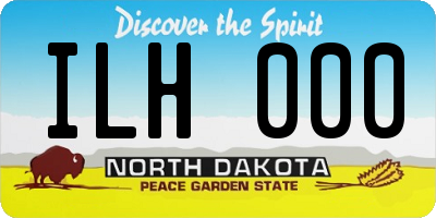 ND license plate ILH000