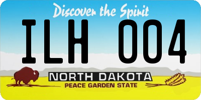 ND license plate ILH004