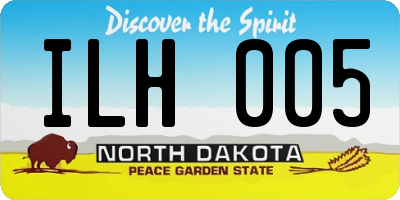 ND license plate ILH005