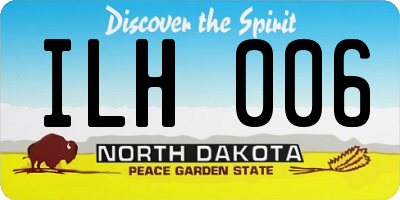 ND license plate ILH006