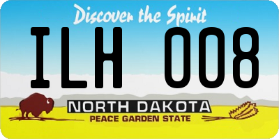 ND license plate ILH008