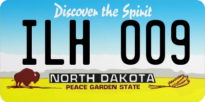 ND license plate ILH009