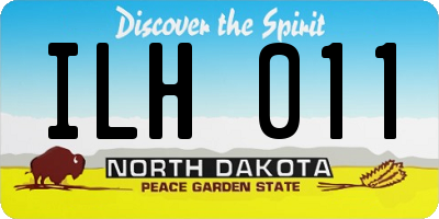 ND license plate ILH011