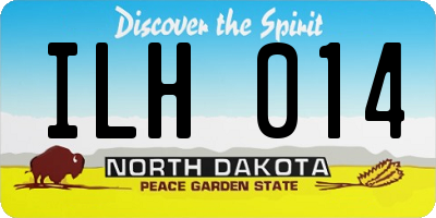 ND license plate ILH014