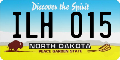 ND license plate ILH015